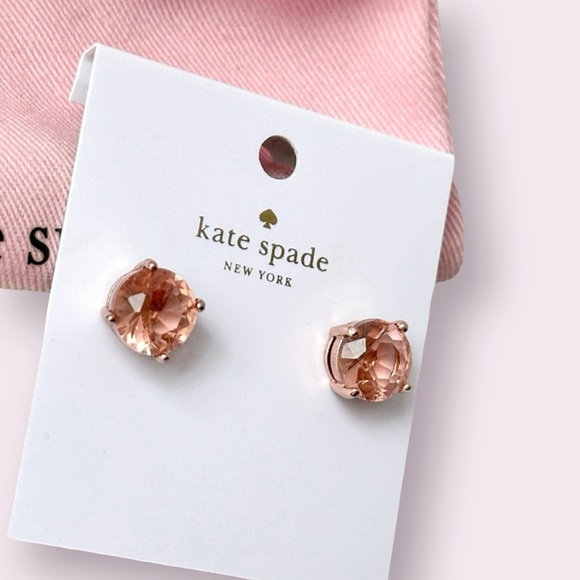 Kate Spade Light Peach Gumdrop Stud Earrings - Picture 2 of 5